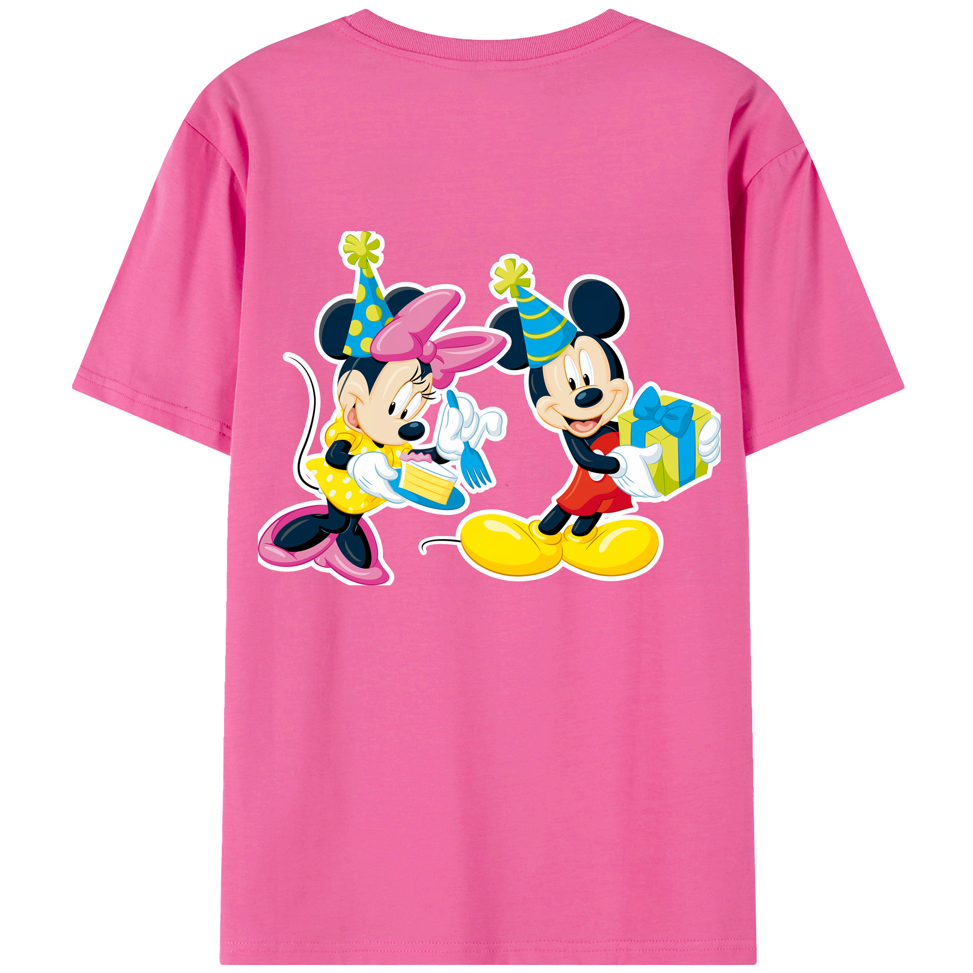 （画像用） ミッキーマウス Mickey Mouse レディース半袖Tシャツ(バックプリント)